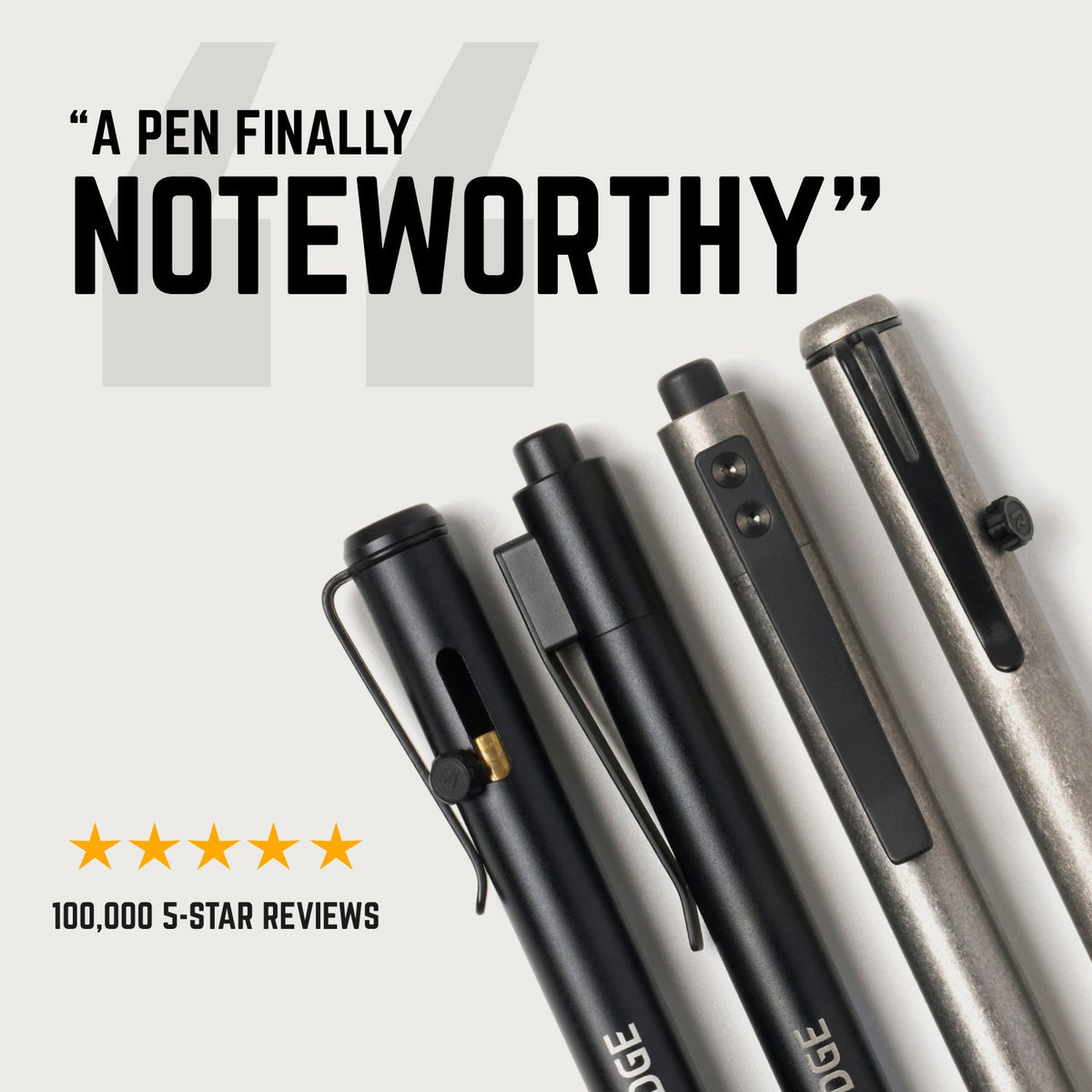 Ridge Bolt Action Pen - Stonewashed Titanium
