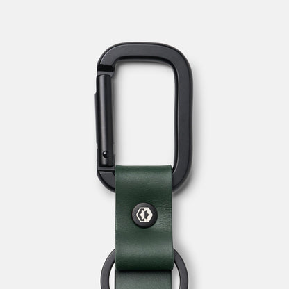 Ridge Keychain - Hunter Green Leather
