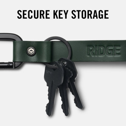 Ridge Keychain - Tobacco Brown Leather