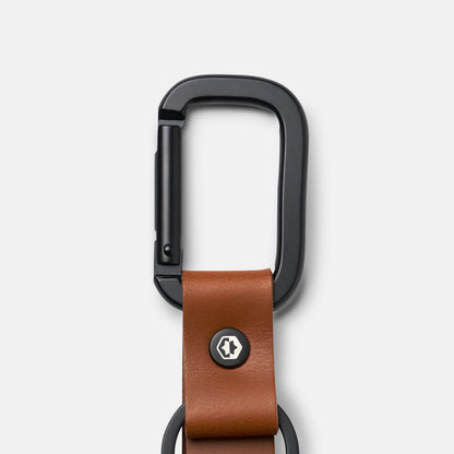 Ridge Keychain - Tobacco Brown Leather