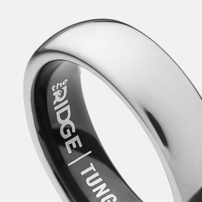 6mm Rounded Ring Set - Platinum