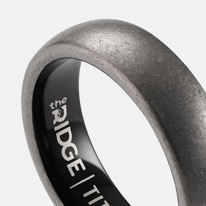 6mm Rounded Ring Set - Stonewashed Titanium