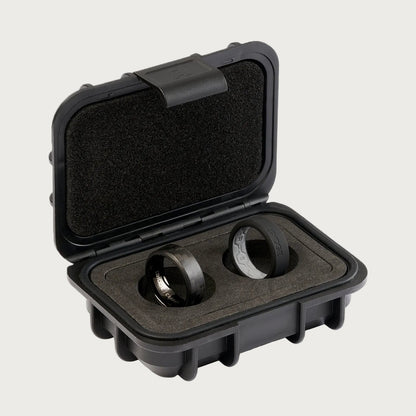 8mm Beveled Ring Set - Carbon Fiber 3K