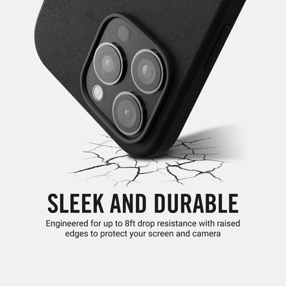 Ridge Phone Case - Midnight Black Leather - iPhone 16 Pro