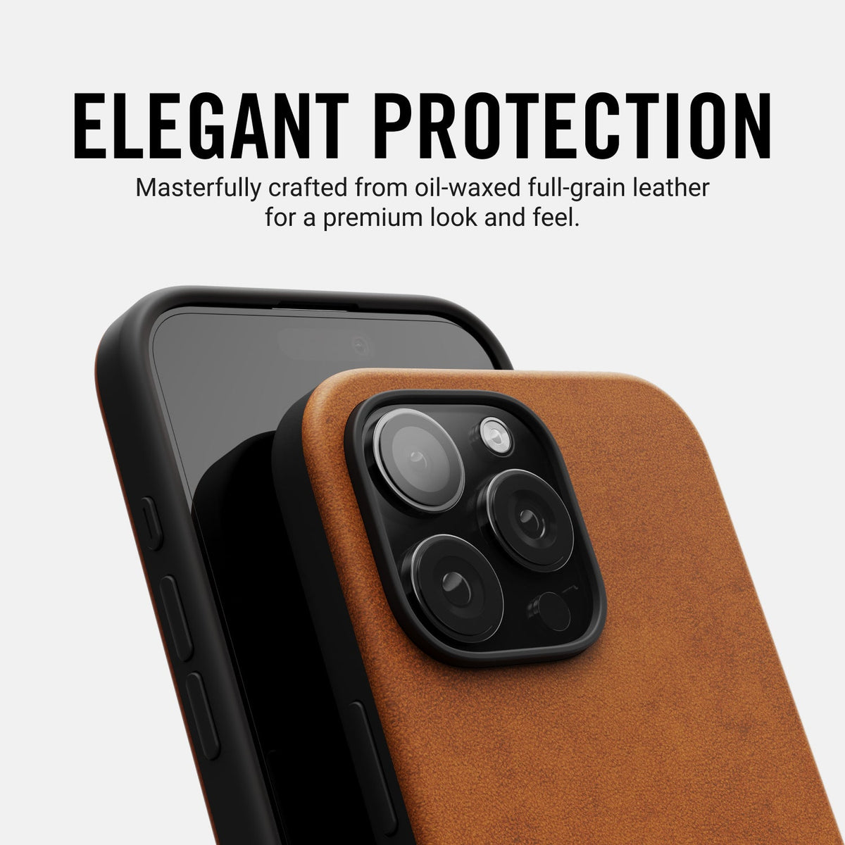 Ridge Phone Case - Tobacco Brown Leather - iPhone 16 Pro Max